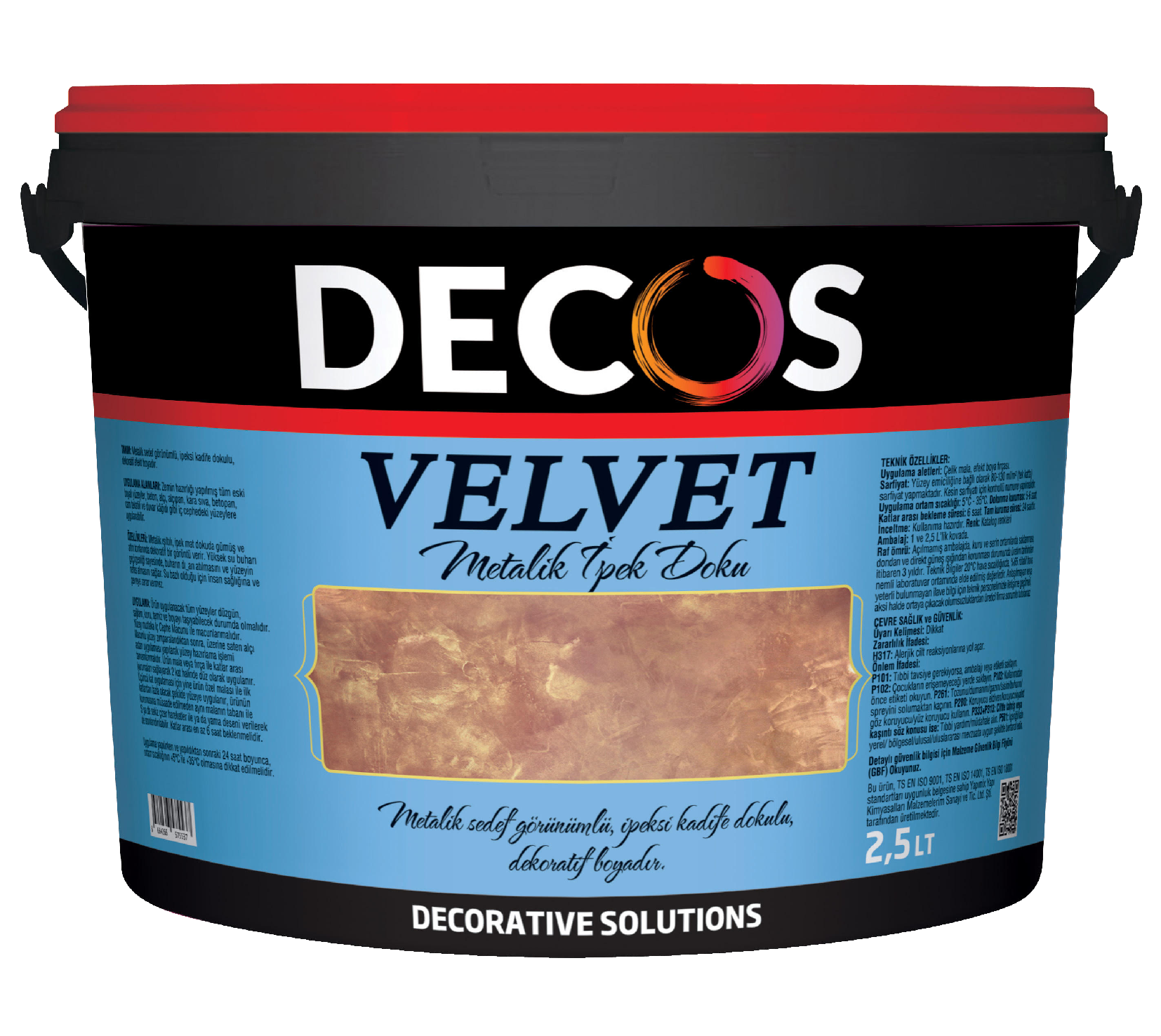 Decos Velvet Kadife Dokulu Efekt Boya Kaplama