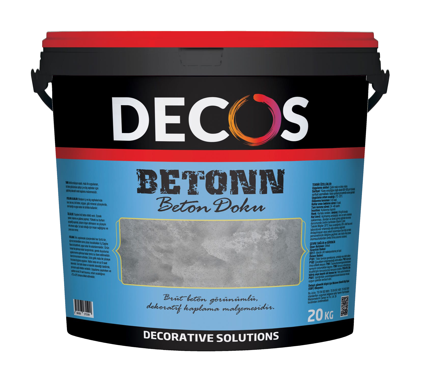 Decos Betonn Beton Dokulu Efekt Boya Kaplama
