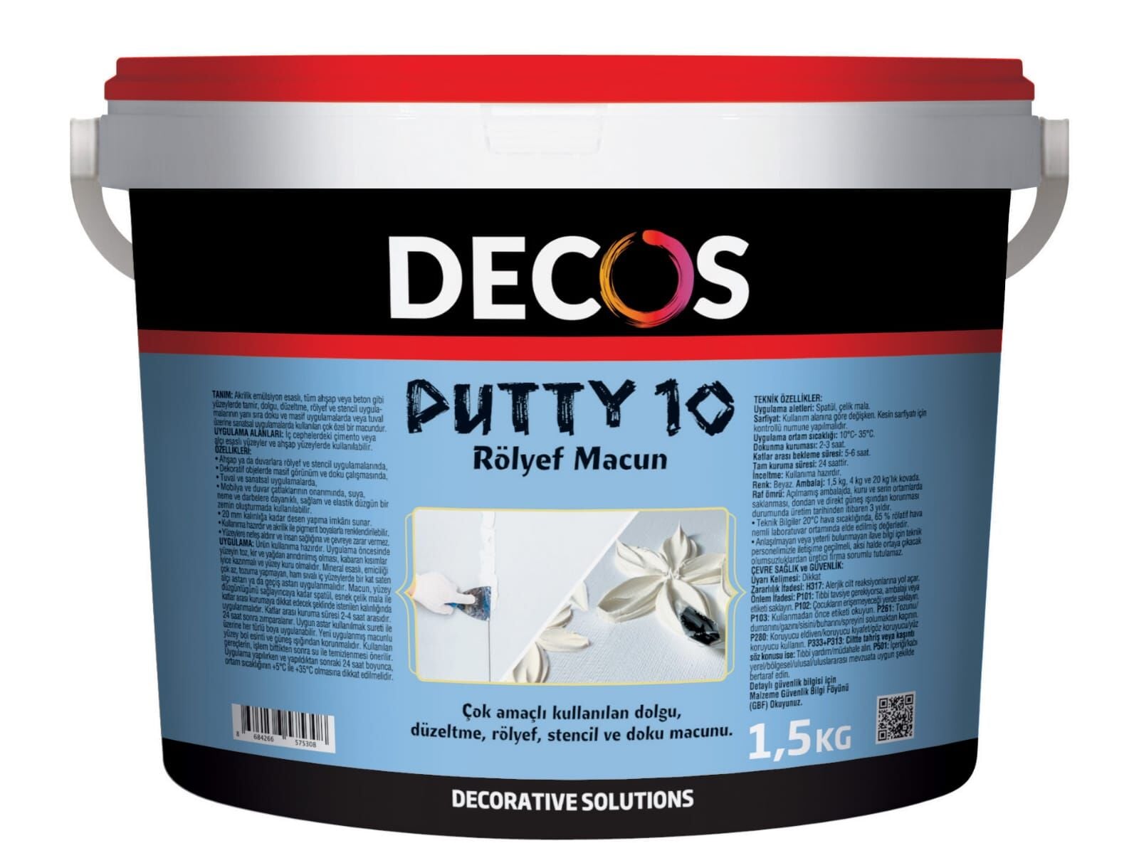Decos Putty 10 Rölyef Macun Pasta