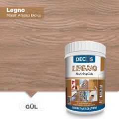 Decos Legno Masif Ahşap Dokulu Vernik 2.5 Litre - Gül