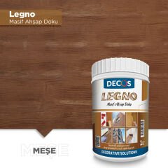 Decos Legno Masif Ahşap Dokulu Vernik 1 Litre - Meşe