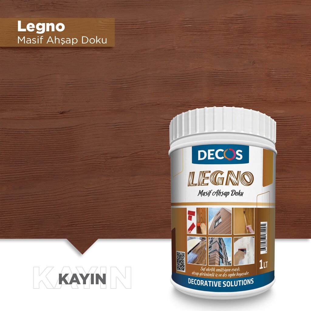 Decos Legno Masif Ahşap Dokulu Vernik 2.5 Litre - Kayın