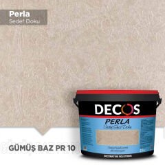 Decos Perla Sedef Dokulu Efekt Boya Kaplama 1 Litre - Gümüş Baz PR10