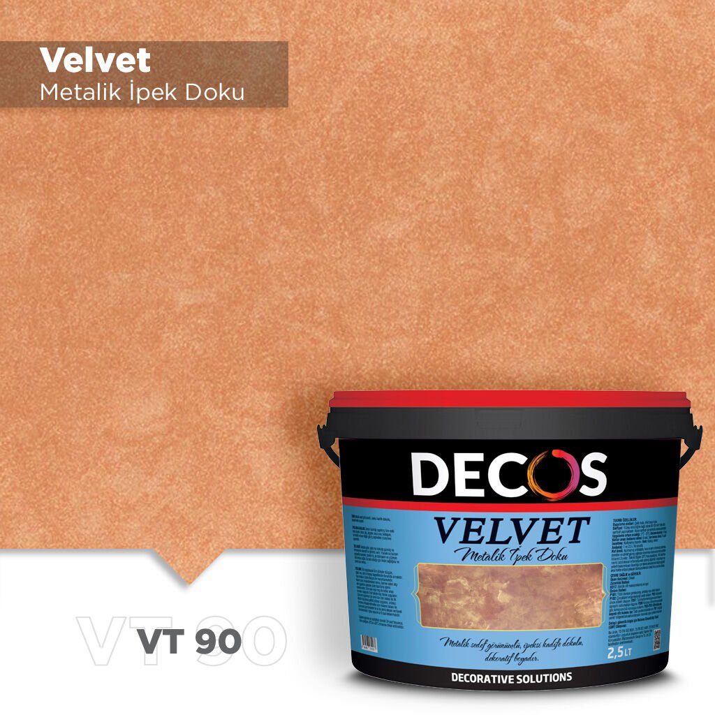 Decos Velvet Kadife Dokulu Efekt Boya Kaplama 2.5 Litre - VT90