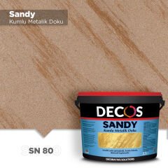 Decos Sandy Kumlu Metalik Dokulu Efekt Boya Kaplama 2.5 Litre - SN80
