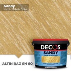 Decos Sandy Kumlu Metalik Dokulu Efekt Boya Kaplama 1 Litre - Altın Baz SN60