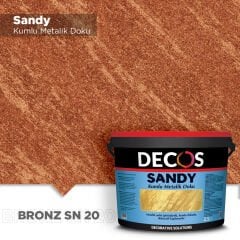 Decos Sandy Kumlu Metalik Dokulu Efekt Boya Kaplama 1 Litre - Bronz SN20