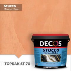 Decos Stucco Mermer Dokulu Efekt Boya Kaplama 20 Kilo - Toprak ST70