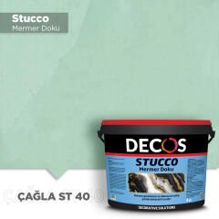 Decos Stucco Mermer Dokulu Efekt Boya Kaplama 4 Kilo - Çağla ST40