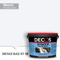 Decos Stucco Mermer Dokulu Efekt Boya Kaplama 4 Kilo - Beyaz Baz ST10