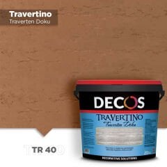 Decos Travertino Traverten Dokulu Efekt Boya Kaplama 20 Kilo - TR40