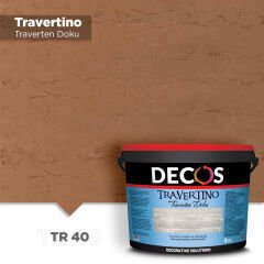 Decos Travertino Traverten Dokulu Efekt Boya Kaplama 4 Kilo - TR40