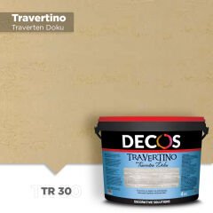 Decos Travertino Traverten Dokulu Efekt Boya Kaplama 4 Kilo - TR30