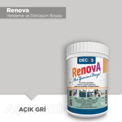 Decos Renova Yeni Nesil Yenileme ve Dönüşüm Boyası 1 Kg - Açık Gri