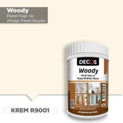 Decos Woody Panel Kapı Boyası 0.75 Litre - Krem R9001