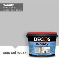 Decos Woody Panel Kapı Boyası 2.5 Litre - Açık Gri R7047