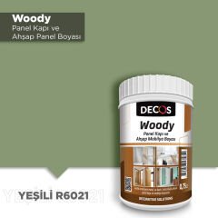 Decos Woody Panel Kapı Boyası 0.75 Litre - Yeşili R6021