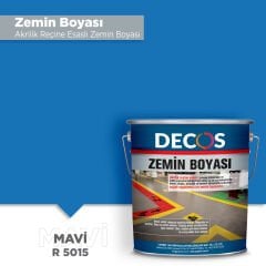 ZEMİN BOYASI - TEK BİLEŞENLİ AKRİLİK ZEMİN BOYASI 20 Kg - Mavi R5015